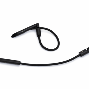 Guard net elastic tie – bungee toggle tie with puncture tip and J-toggle for securing safety and debris nets.